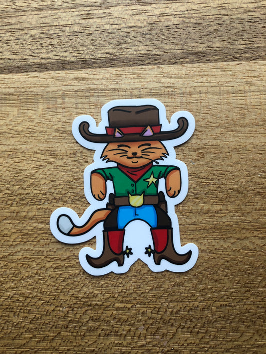 CowBoy Cat Sticker