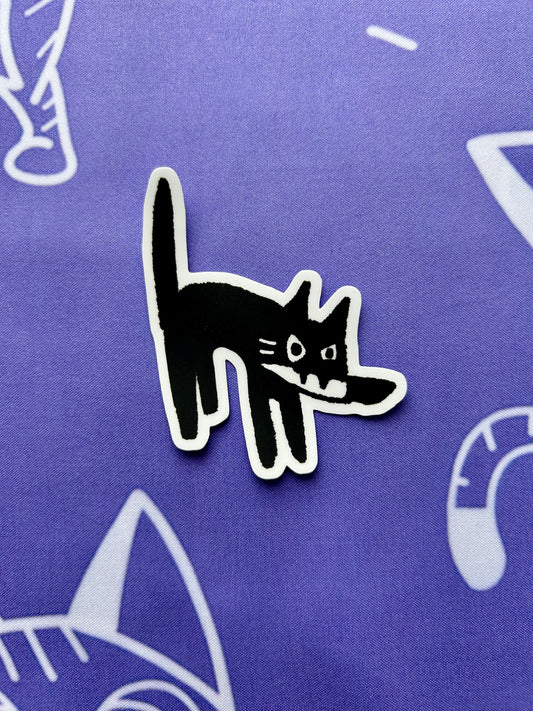 Cat Knife Sticker