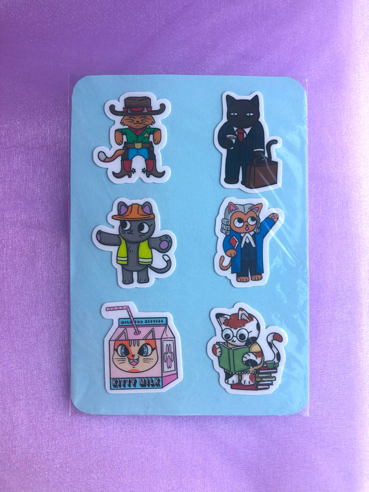 Cats with Jobs Sticker Pack