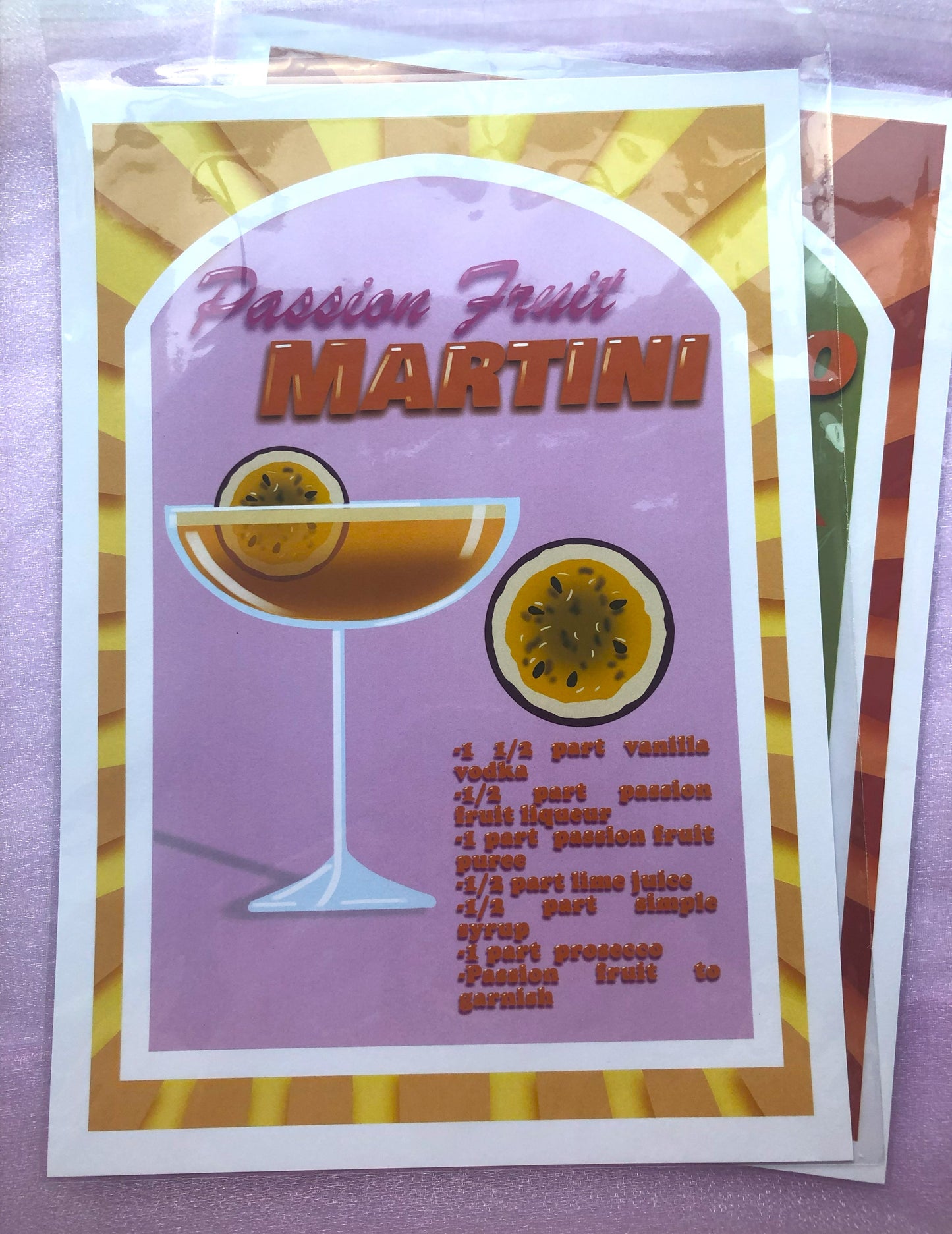Passionfruit Martini A4 Print